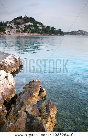 Rocky Beach On A Clear Sea, Croatia Dalmatia