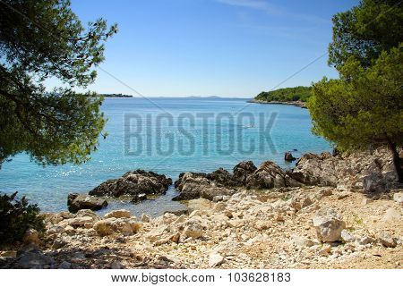 Rocky Coast Of The Turquoise Sea, Croatia Dalmatia
