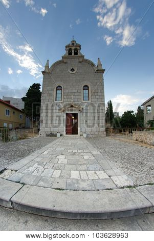 Old Stone Church Exterior, Fish Eye Lens