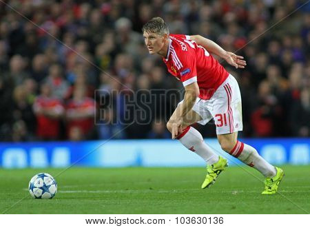 MANCHESTER, ENGLAND - SEPTEMBER 30 2015:  during the Champions League match between Manchester United and Vfl Wolfsburg at Old Trafford Stadium on September 30, 2015