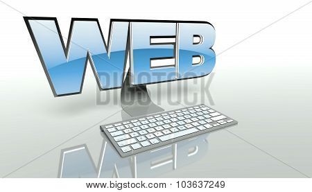 Web Internet Concept And Online Connection