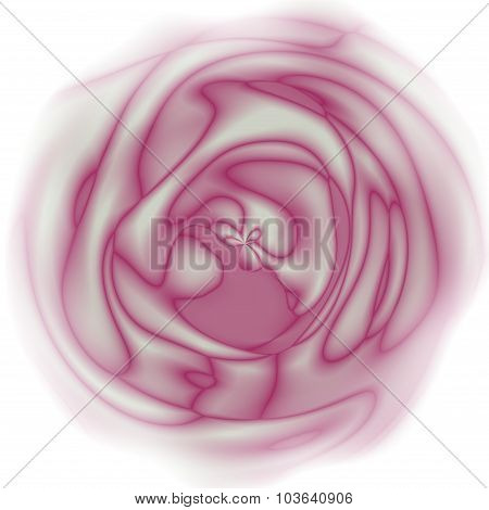 Isolated Drawing Of A Rose Flower