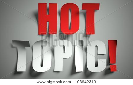 Hot Topic Cut From Paper On Background