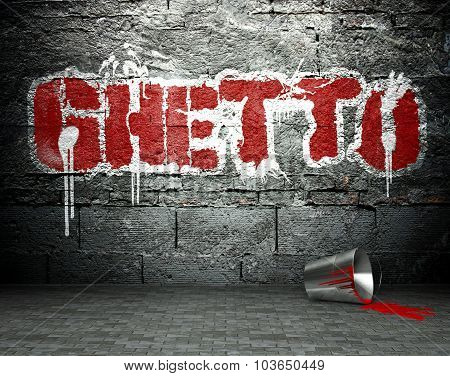 Graffiti Wall With Ghetto, Street Background