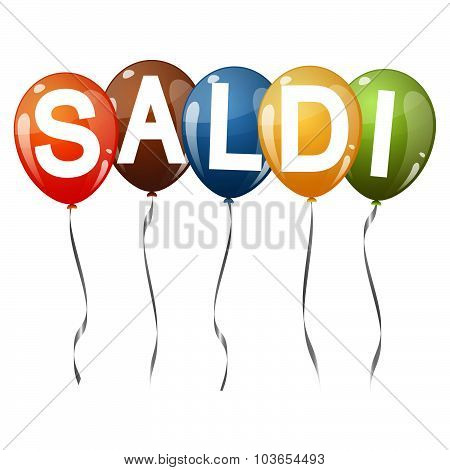 Colored Balloons With Text Saldi