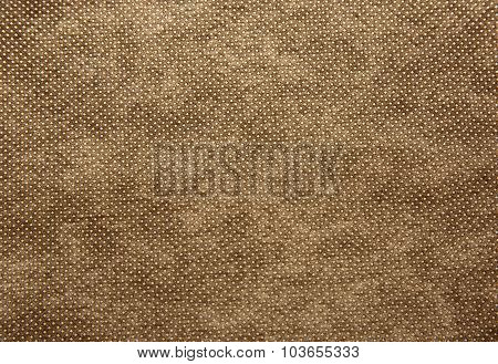 A Sheet Of Thick, Coarsely Woven Fabric In Brown Colour.Texture.