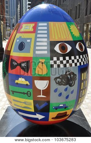 Display at The Faberge Big Egg Hunt in New York