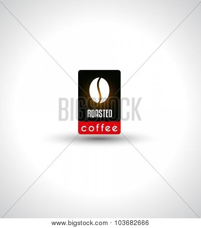 Conceptual Coffee Text with stylized Icon to use as design element in your cover or packaging templates.