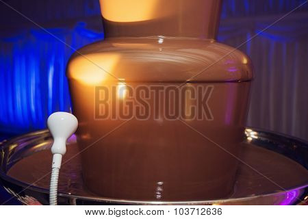 Fountain With Sweet Liquid Chocolate