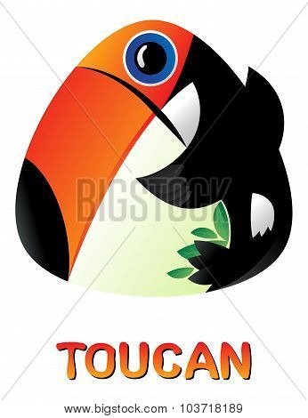Illustration Of Cute Cartoon Toucan