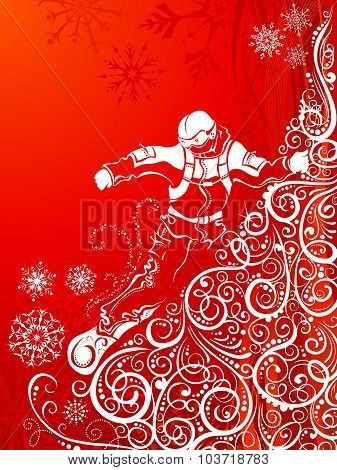 Abstract Snowboarder.