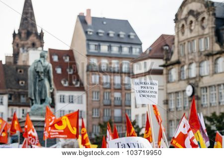 Demonstrators Protesting Against Turkish President Erdogan Policy