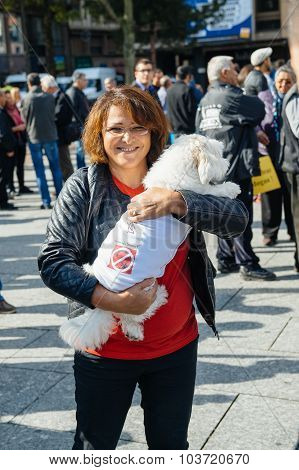 Demonstrators Protesting Against Turkish President Erdogan Policy