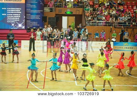 Zhongshan, China-oct 5, 2015:young Dancers Joining The 18Th Guangdong Dancespots Chamionship Competi