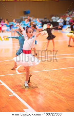 Zhongshan, China-oct 5, 2015:young Dancers Joining The 18Th Guangdong Dancespots Chamionship Competi