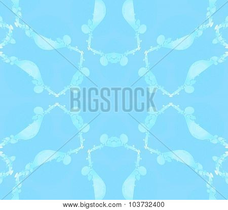 Seamless floral pattern light blue