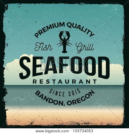 Seafood Restaurant Vintage Emblem