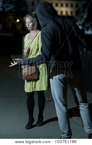 Strong Aggressor And Woman