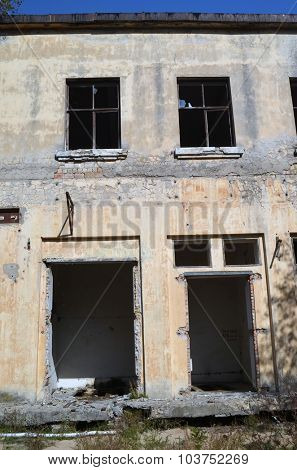 KIEV, UKRAINE - OCT 4, 2015: Abandoned radio communication centre on October 4, 2015 Kiev, Ukraine