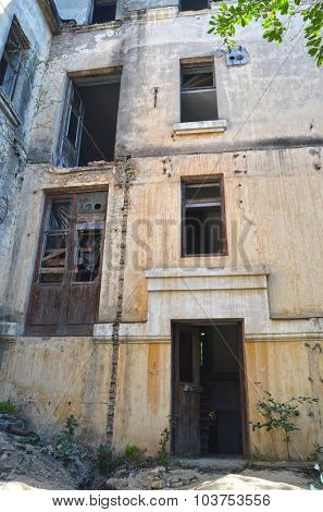 KIEV, UKRAINE - OCT 4, 2015: Abandoned radio communication centre on October 4, 2015 Kiev, Ukraine