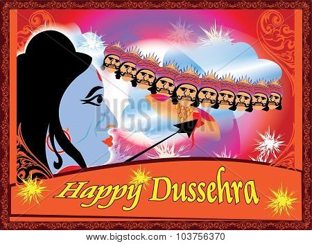 Lord Rama Killing Ravana.happy Dussehra