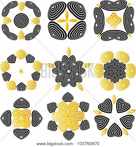 Duocolor Abstract Flower Set