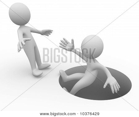 Homme, demander de l'aide