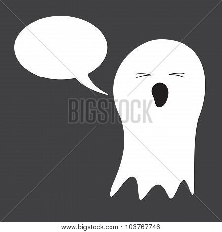 Ghost With Speech Bubble