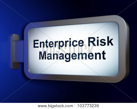 Finance concept: Enterprice Risk Management on billboard background