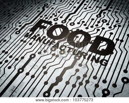 Industry concept: circuit board with Food Manufacturing