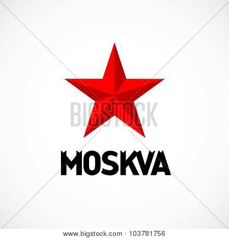 Moscow Emblem With Red Star Logo.
