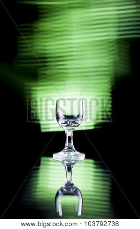 Glass Of Alcohol On Disco Background, Party
