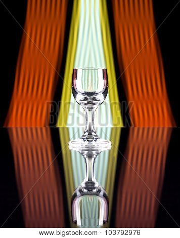 Glass Of Alcohol On Disco Background, Party