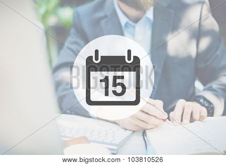 Fifteenth Appointment Memo Schedule Calendar Plan Concept