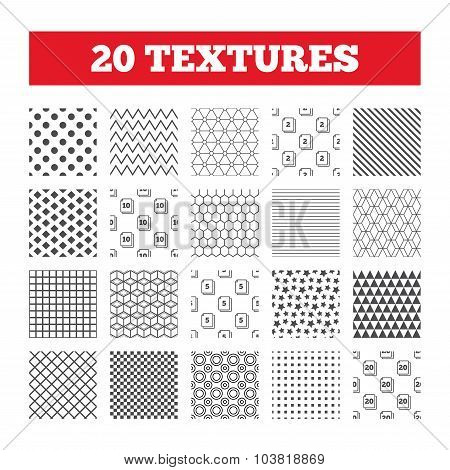 In pack sheets icons. Quantity per package.