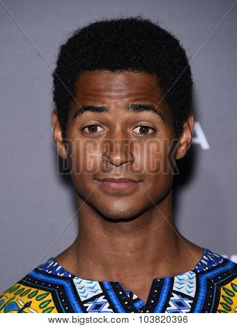 LOS ANGELES - SEP 26:  Alfred Enoch arrives to the TGIT Premiere Red Carpet Event  on September 26, 2015 in Hollywood, CA.                