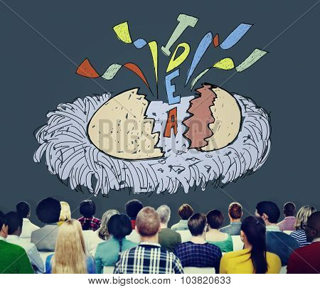 Creativity Idea Imagination Reveal Surprise Concept