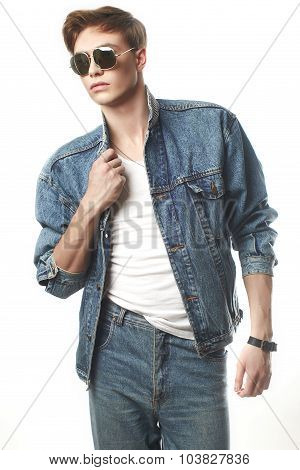 Fashion portrait of the young man