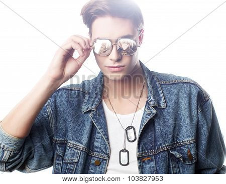 Fashion portrait of the young man