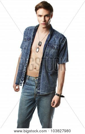 Fashion portrait of the young man