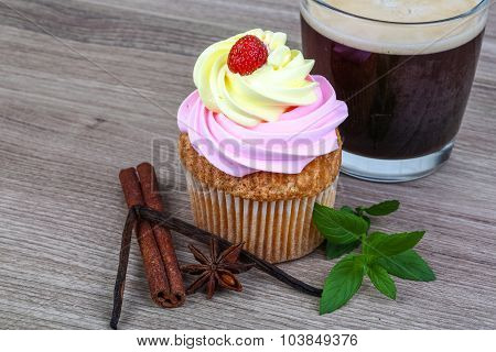 Cupcake With Coffee
