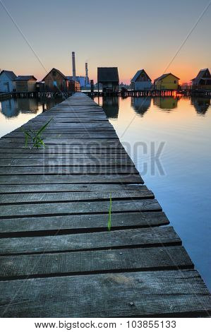 Floating Village In Bokod, Hungary