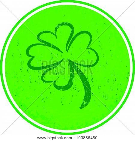 Four Leaf Clover Green  Vector Symbol Icon