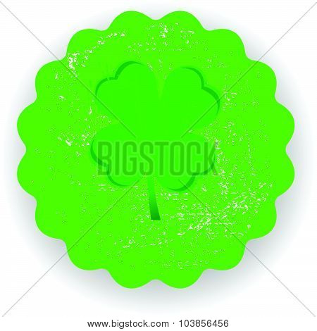 Four Leaf Clover Green  Vector Symbol Icon