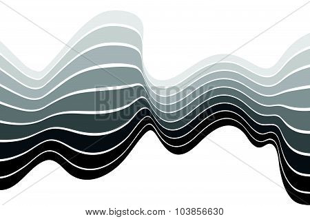Mobious Optical Art Wave Vector Background Black And White