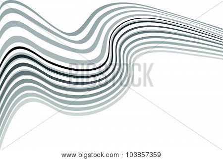 Mobious Optical Art Wave Vector Background Black And White