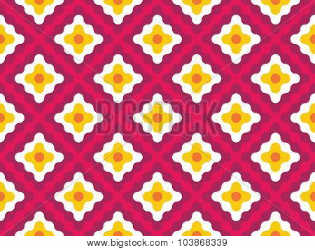 Vector Modern Seamless Colorful Geometry Pattern Flowers