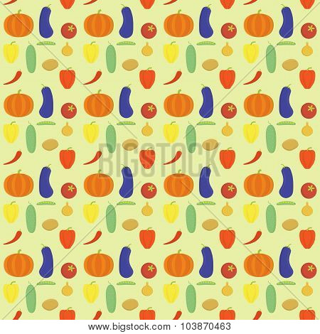 Vector Vegetables Pattern.