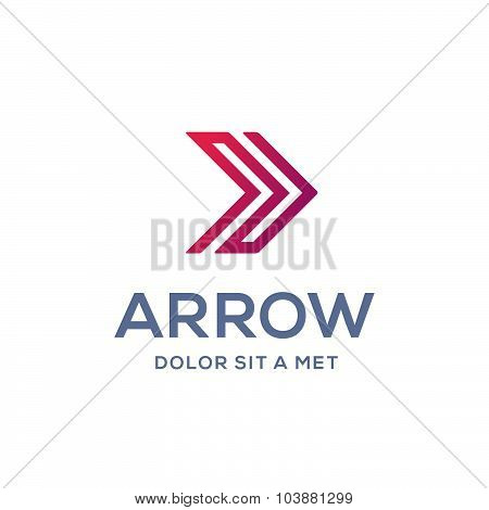 Abstract Business Logo Icon Design Template With Arrow