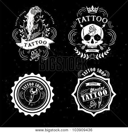 Tattoo old school studio skull